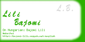 lili bajomi business card